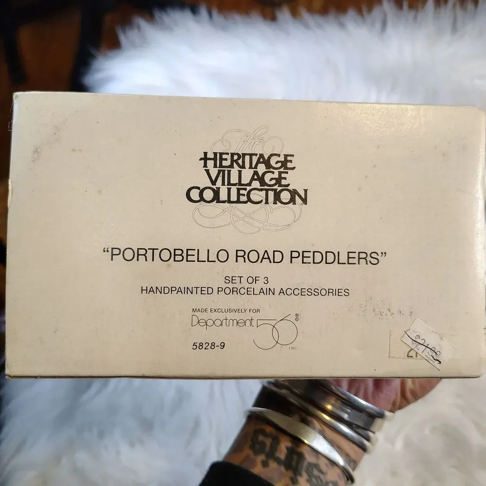 Dept. 56 Heritage Village Portobello Road Peddlers Set Of 3 5828-9 P
